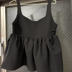 【神戸レタス】ブラック ペプラム キャミソールのサムネイル