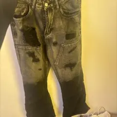 加工パンツ ウエストかなり広め(投稿主ウエスト65) ダメージ パンク V系