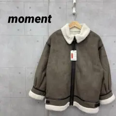 タグ付未使用 moment+ モーメント+ フェイクムートンジャケット L