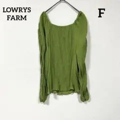 LOWRYSFARM プリーツスクエアネックブラウス パフスリーブ