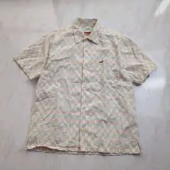 Crocodile クロコダイル　半袖シャツ　Ｍ　チェック柄　メンズ 古着