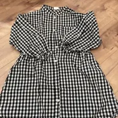 BREEZE 七分袖チェック柄ワンピース 120