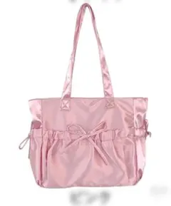 ❤新品・未使用❤トートバッグ リボン 大容量バッグ A4