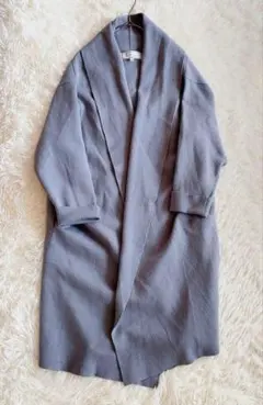 ロペピクニック ロングコート コーディガン ニット 羽織り （L） ボタンレス