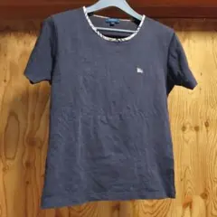 BURBERRYロンドン 刺繍ロゴ Tシャツ 半袖トップス 黒 M