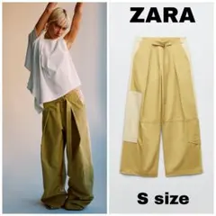 ZARA　キャロットフィットパンツ ポケット　Sサイズ　イエロー