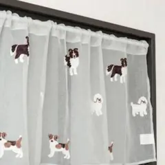 完売新品 スリコカフェカーテン 3COINS 犬柄のサムネイル
