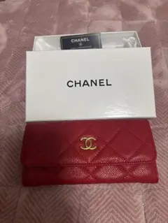 香奈兒 紅色 長夾 ・贈品