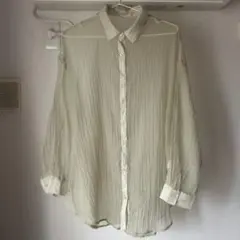 GU ライトグリーン長袖シャツ Lサイズ お値下げ