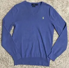 POLO RALPH LAUREN ロゴ刺繍 Ｖネック 長袖 ニット セーター