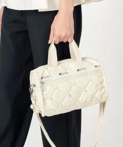 最終値下げ LeSportsac パール ショルダーバッグ ホワイト - メルカリ