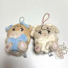 mikko characters 抱きしめおリボンマスコット ラテ ナッツ