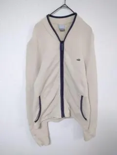 ナイキ　ジップアップジャケット　レディースM　ベージュ　刺繍ロゴ　Y2K　90年