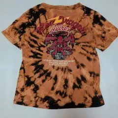 150★アヴィレックス★レッドドラゴンプリント！ダイダイ染めＴシャツ★のサムネイル