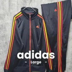 adidas アディダス マルチカラー セットアップ トラックジャケット 三本線