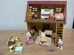 シルバニアファミリー おうち、家具、人形、海辺のお船セット