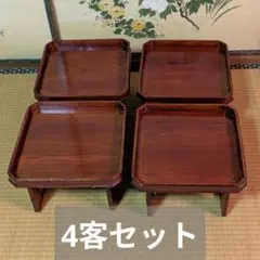 【明治】時代物 木製 漆塗 会席膳 箱膳 4客セット 骨董 古道具 2026年最新】古い 御膳の人気アイテム - メルカリ