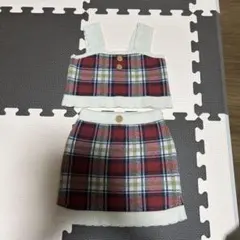 Cottoli チェック柄セットアップ 80