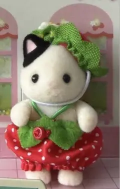 【新品】シルバニア あつまれ！赤ちゃんセット-いちご- チャコールネコの赤ちゃん
