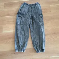GU ジーユー グレー カーゴパンツ ゴムウエストМ