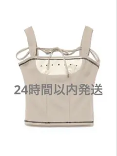 andmary Luca stitch tops beige - メルカリ