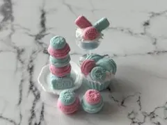 ［初売3日間お買得セール④］カラフルマカロンスイーツセット　ミニチュアスイーツ