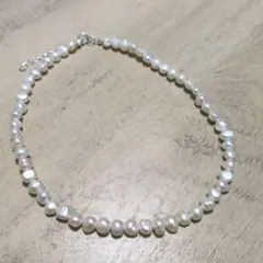 バロックパール 淡水パール ネックレス チェーン パール 真珠 結婚式のサムネイル