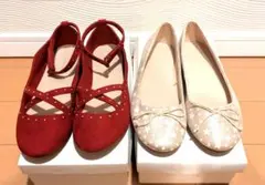 ZARA GIRLS フラットシューズ 2足セット 36のサムネイル