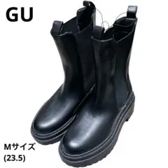 美品 GUジーユー チェルシーブーツー サイドゴアMサイズ ブラック 厚底