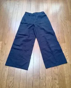 earth music&ecology　ネイビー　ワイドパンツ