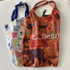 BEAMS GOLF L.L.Bean総柄エコバッグ 2袋おまとめのサムネイル