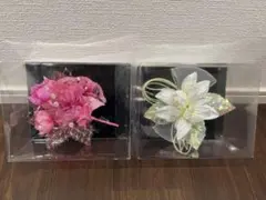 コサージュ 2点セット ピンク ホワイト 花 卒業式 入学式 結婚式 和装 洋装