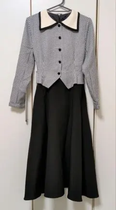 レイヤード風ギンガムフィット&フレアーワンピース アンアナザーアンジェラス