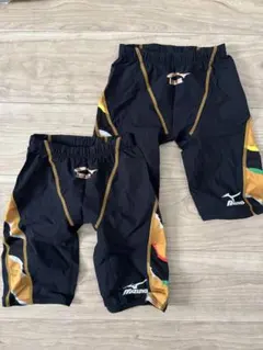 イトマン水着　MX Mizuno 2点セット 黒/金　SSサイズ