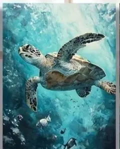 海亀 アートパネル 絵画 インテリア
