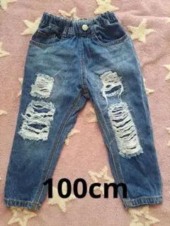 BREEZE デニムパンツ ダメージ加工