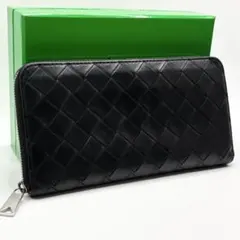 ✨現行モデル✨ボッテガヴェネタ　長財布　マキシイントレ　ラウンドファスナー　黒色