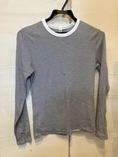 UNIQLO リブ素材　ボーダー長袖カットソー Mサイズ
