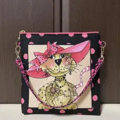 ♡新柄で18㎝ファスナーパネルポーチ③♡ハンドメイド　ロラライハリス