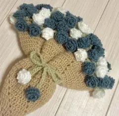 ブーケブランケット(花束ブランケット) 青バラ