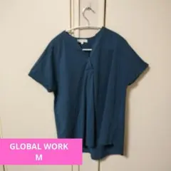 GLOBAL WORK 半袖 Tシャツ Mサイズ ブルーのサムネイル