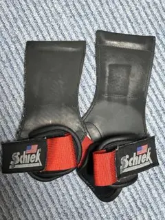 Schiek パワーグリップ Mサイズ　ブラック レッド 両手用のサムネイル