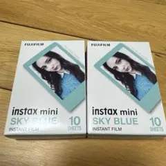 instax mini チェキフィルム10枚入 2個セット　スカイブルー 20枚