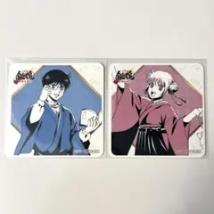 【匿名配送】銀魂 春のぶらり旅 新八 神楽 コースター コラボカフェ 特典