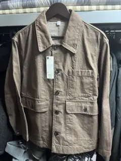 【GU】デニムワークジャケット ブラウン Sサイズ