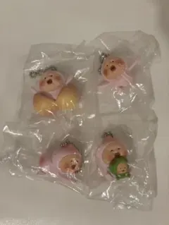 こびとづかん　カクレモモジリ　 カプセルトイ キーホルダー 4個セット