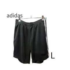 【adidas】ハーフパンツ L ブラック 3本ライン アディダスショートパンツ