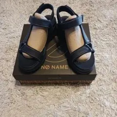 NO NAME ネイビーサンダル ストラップ付きマエノリコラボのサムネイル