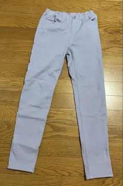 GU パープル ストレッチパンツ 150cmあったか