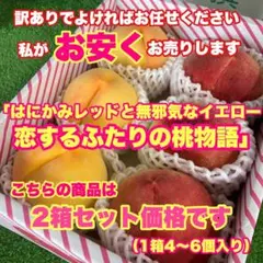 こちらの商品は2箱セットの価格です山梨県訳あり桃送料は無料ですのサムネイル